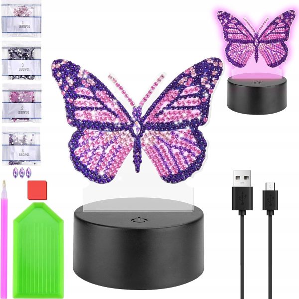 Homgaty: Malowanie Diamentami i Światło Nocne - Zestaw DIY dla Dziewczynek