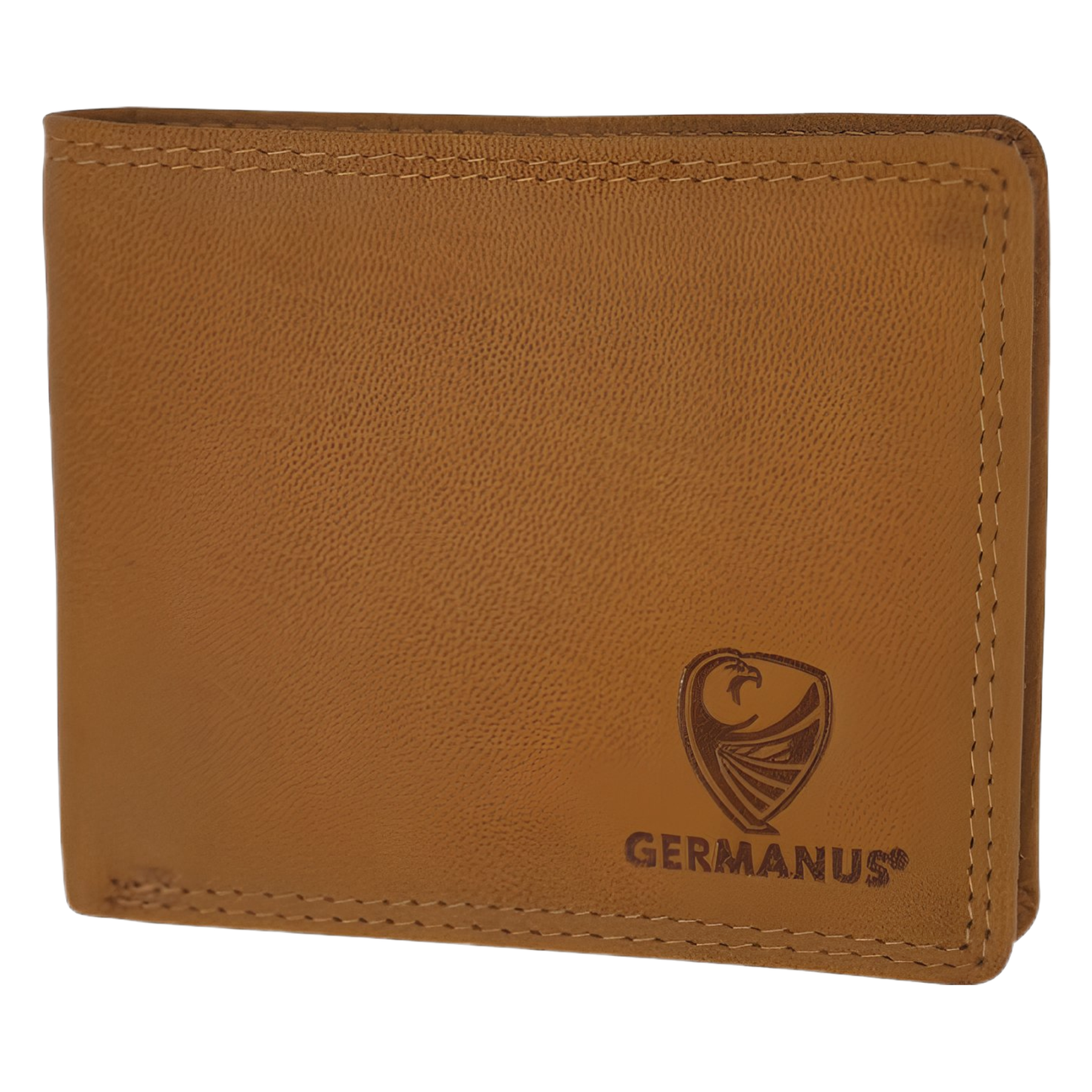 GERMANUS Portfel skórzany Max, jasnobrązowy, jeden rozmiar, klasyczny