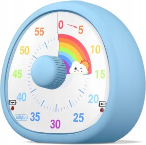 Wizualny Minutnik 60 Minut - Cichy, Ładowalny, Idealny dla Dzieci i Biura