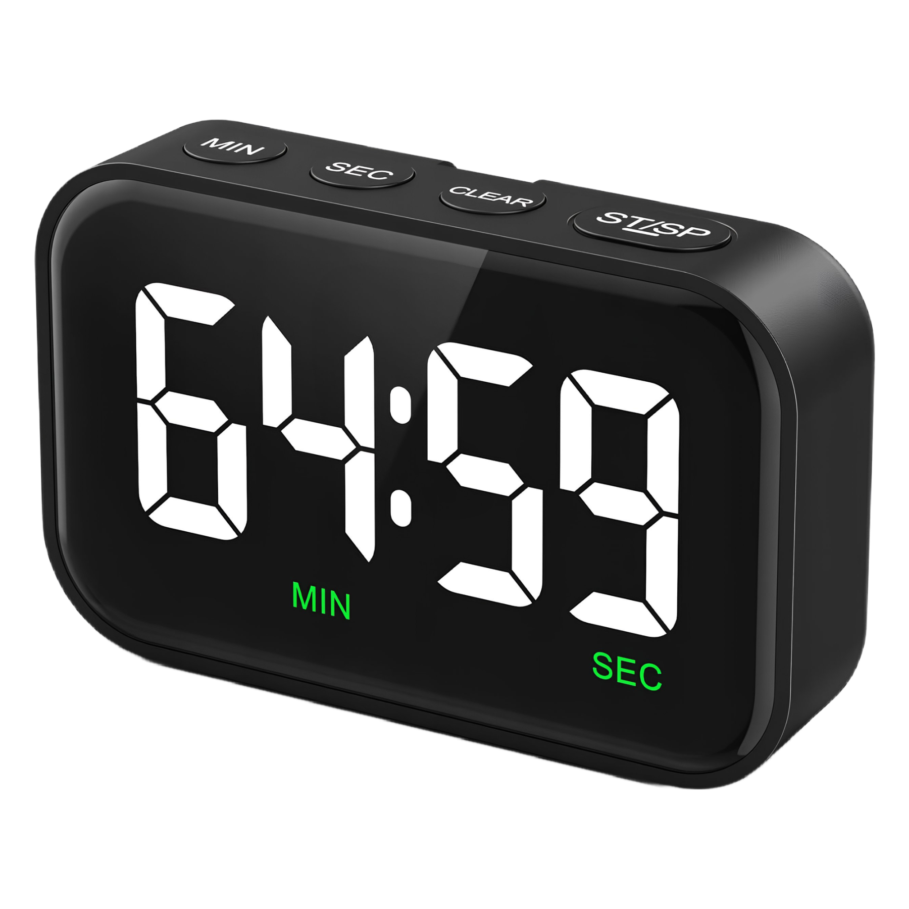 Cyfrowy Czarny Zegar Kuchenny LED - Magnetyczny Minutnik z Regulacją