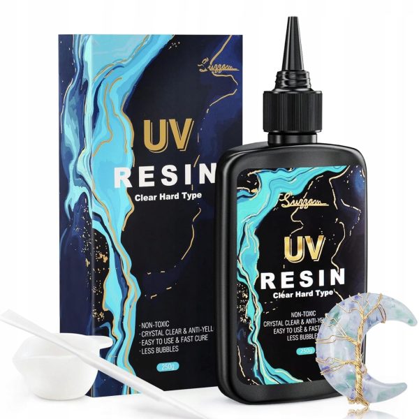 Żywica UV 250g, przezroczysta twarda do biżuterii, odlewania majsterkowania