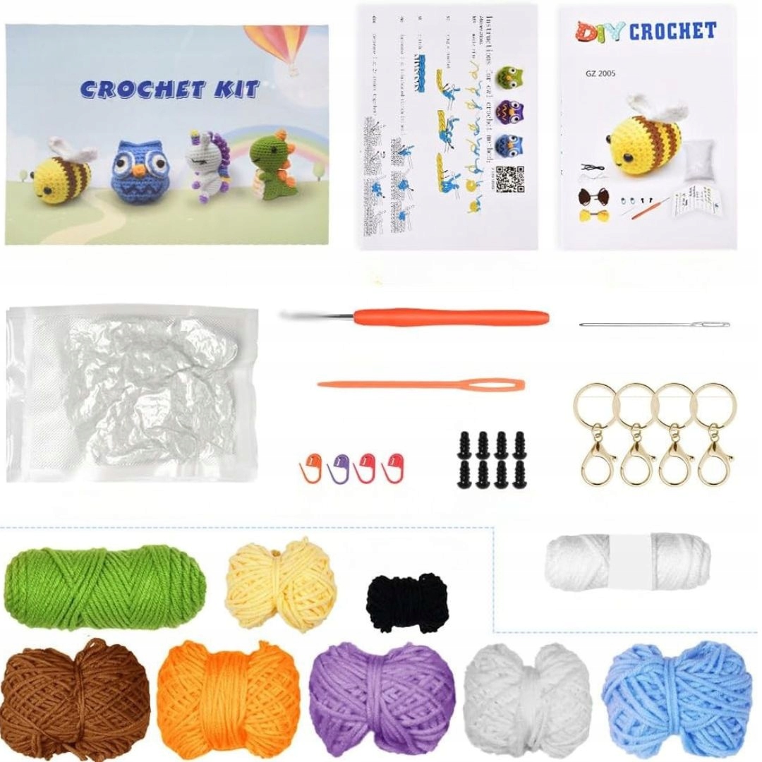 Zestaw do Szydełkowania dla Początkujących Pluszaki Instrukcje DIY - obrazek 7