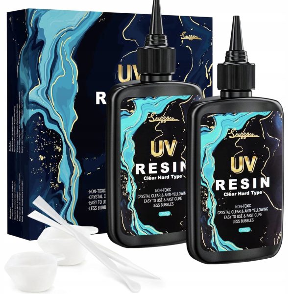 Żywica UV 500g, przezroczysta twarda do biżuterii, odlewania majsterkowania