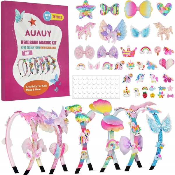 Zestaw do Robienia Opasek na Głowę Kreatywne Rzemiosło DIY dla Dziewczynek