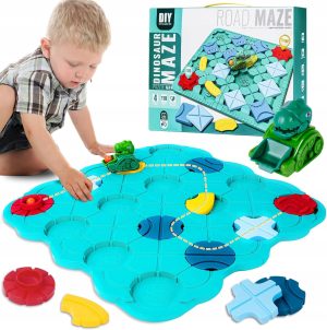 Gra Logiczna Dinozaur STEM Labirynt Puzzle Prezent Dla Dzieci