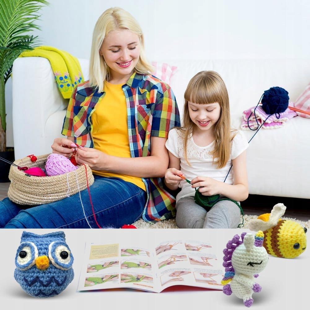 Zestaw do Szydełkowania dla Początkujących Pluszaki Instrukcje DIY - obrazek 2