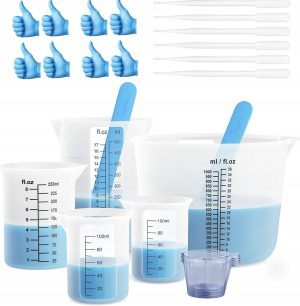 Silikonowe miarki do żywicy epoksydowej 1000 ml 500 ml 250 ml 100 ml