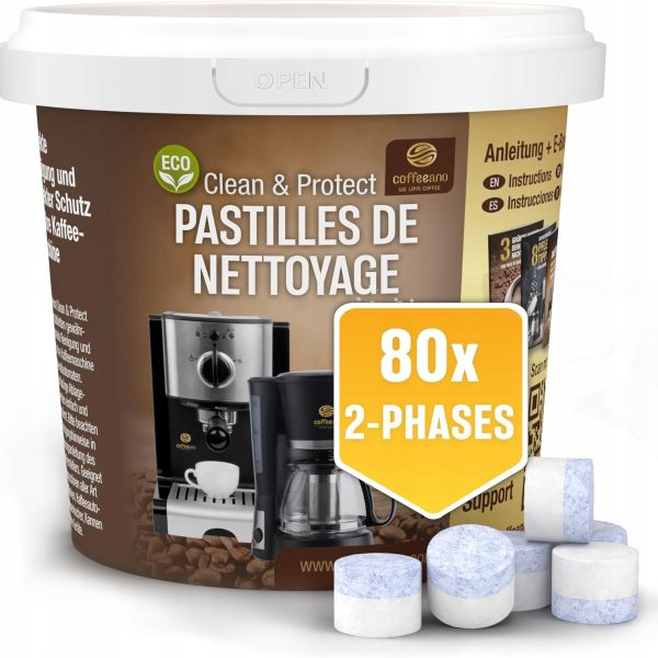 Coffeeano 80 tabletki czyszczące do ekspresów kawy Jura 2-fazowe tabletki