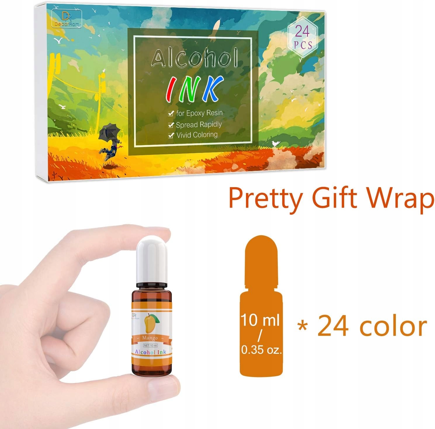 24 szt. BARWNIK DO ŻYWICY EPOKSYDOWEJ | BARWNIKI ALKOHOL | 24 x 10ml - obrazek 6