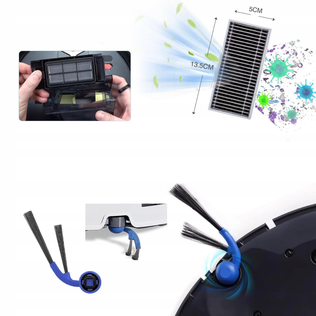 Akcesoria do odkurzacza Ecovacs Deebot T80 OMNI: worki, filtry, szczotki - obrazek 6