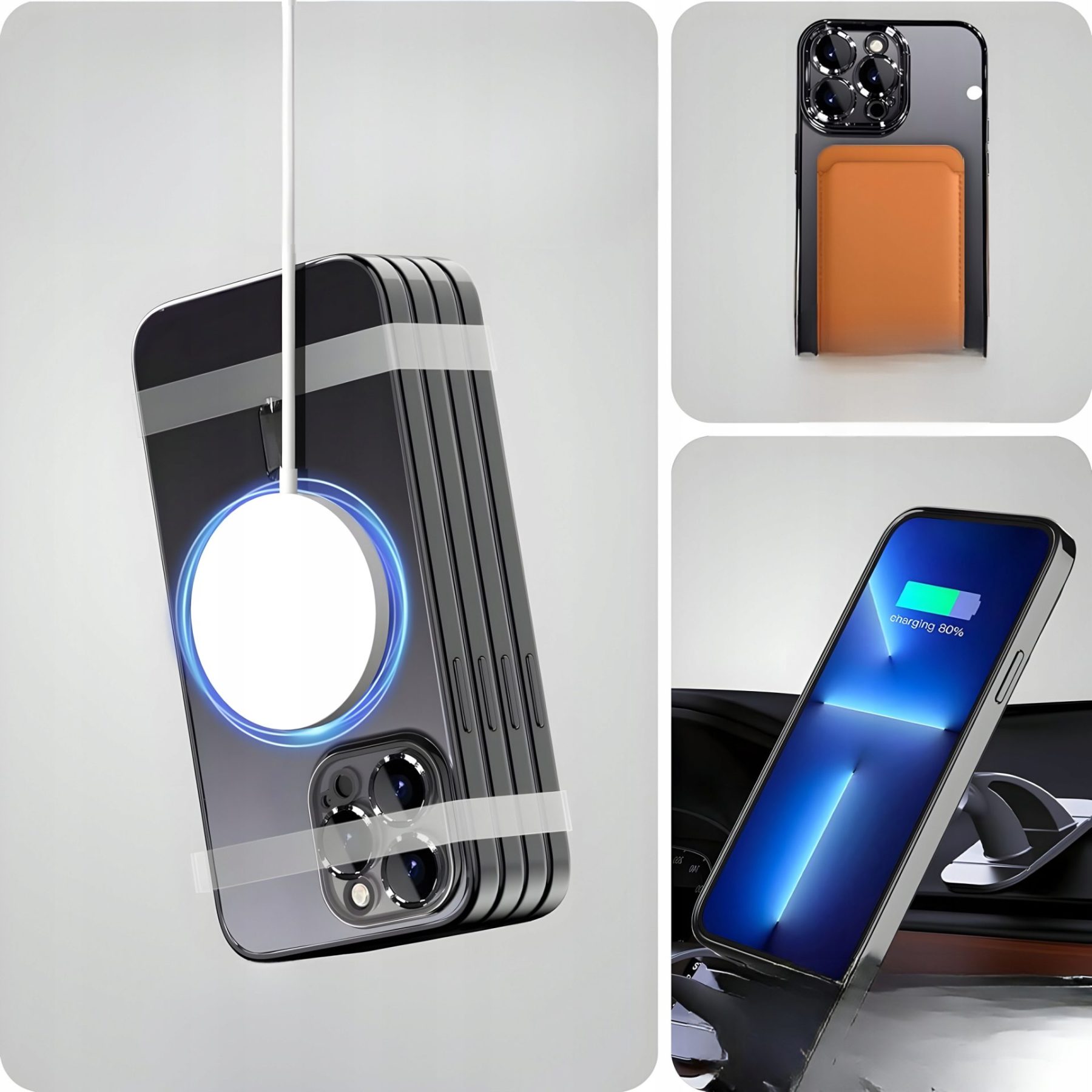 ETUI APPLE IPHONE 15 PRO CASE MAGSAFE OBUDOWA PLECKI COVER POKROWIEC FUTERA - obrazek 2