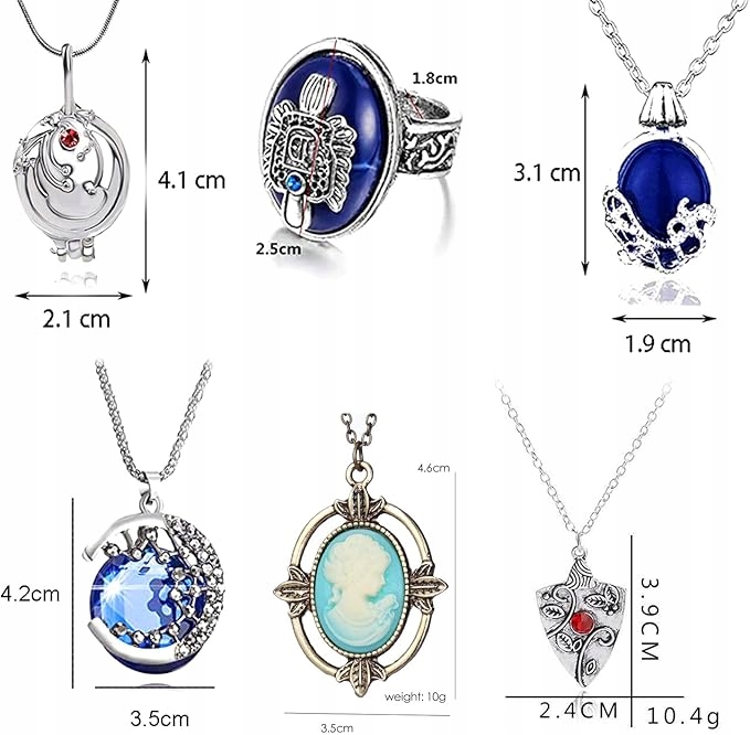 Naszyjnik Wampir Daywalking 5szt Medalion Werbena Katherine Elena Kosmiczny - obrazek 6