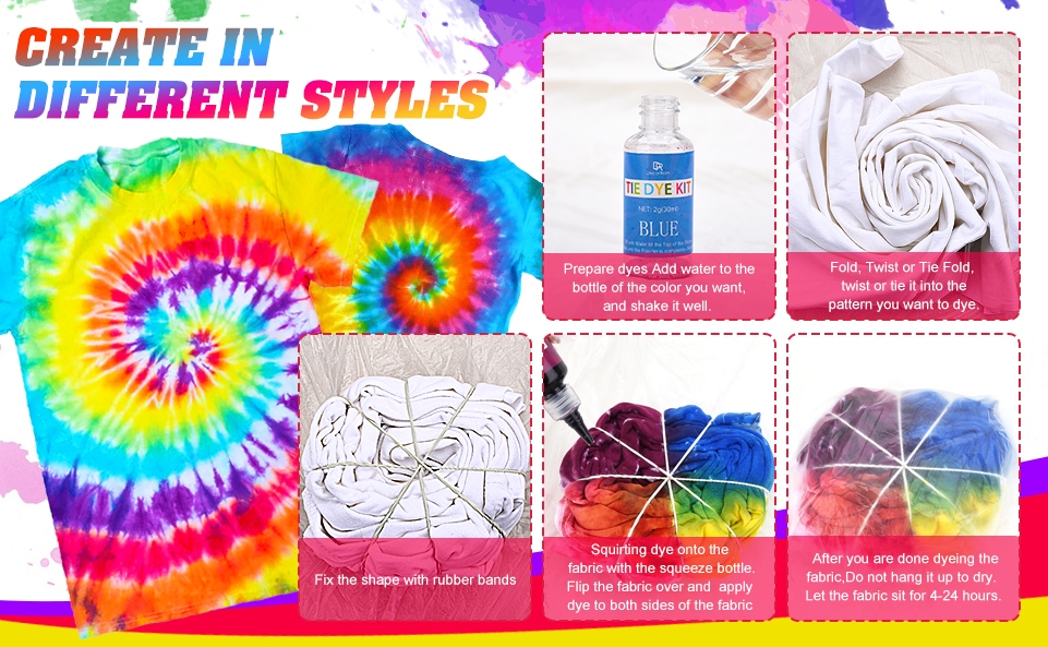 Kompletny Zestaw Farb Tekstylnych 40 Kolorów DIY Rękodzieło Ubrania 40x30ml - obrazek 10