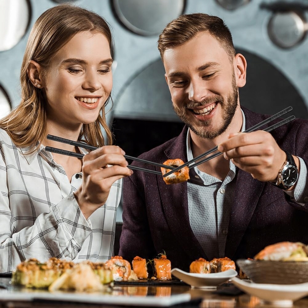 AMFUN - 5 par pałeczek z włókna szklanego z motywem sakury, antypoślizgowe - obrazek 8