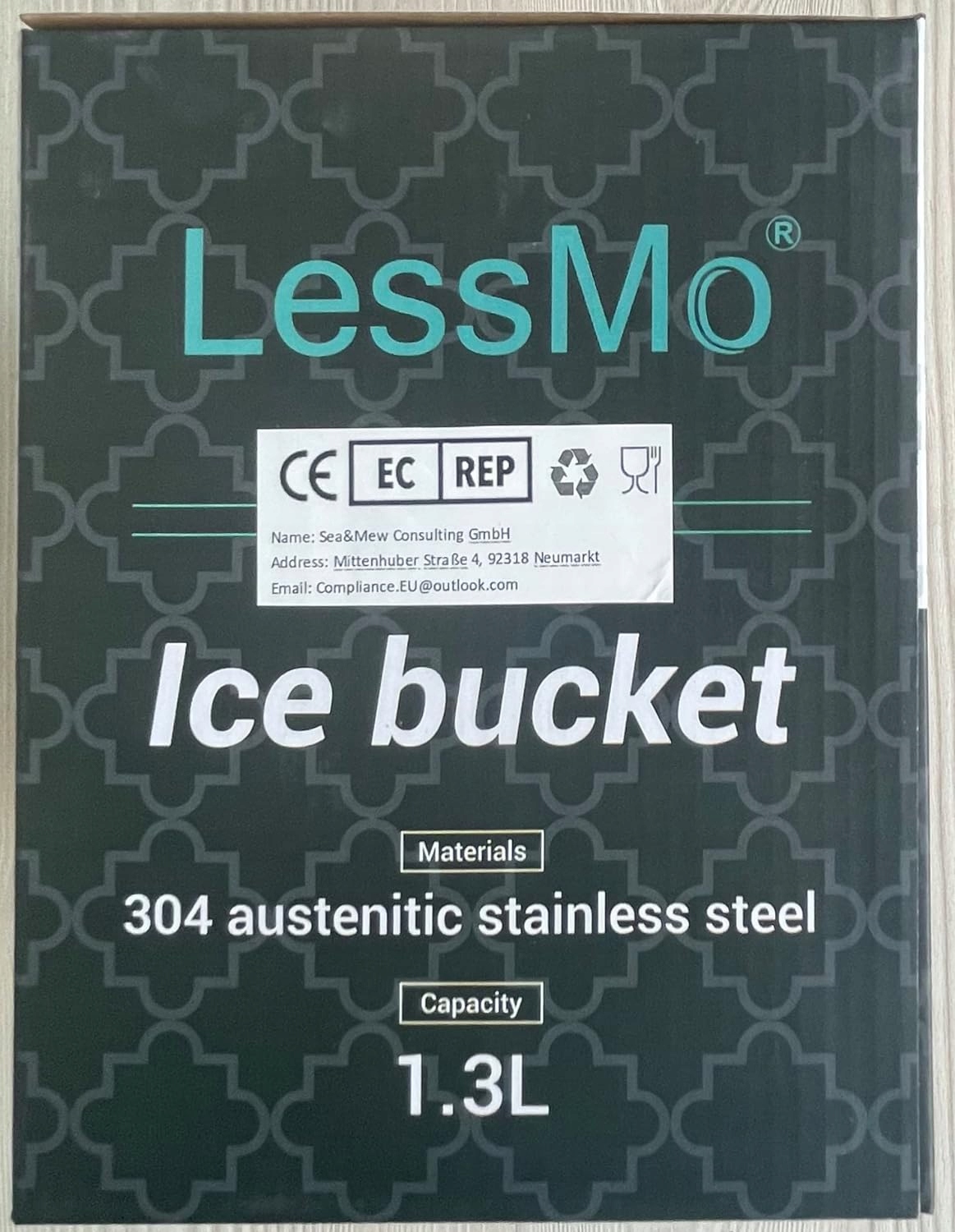 POJEMNIK WIADRO NA LÓD ZE STALI NIERDZEWNEJ 1.5L MISKA KOSTKI LODU SZAMPAN - obrazek 8