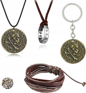 Zestaw 29 szt. biżuterii Drake naszyjnik, bransoletka, brelok styl hip-hop