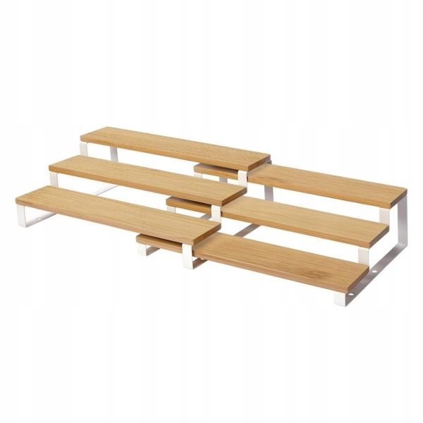 STOJAK NA PRZYPRAWY ORGANIZER PRZYPRAWNIK REGAŁ PÓŁKA ZESTW 2 SZT. BIAŁY