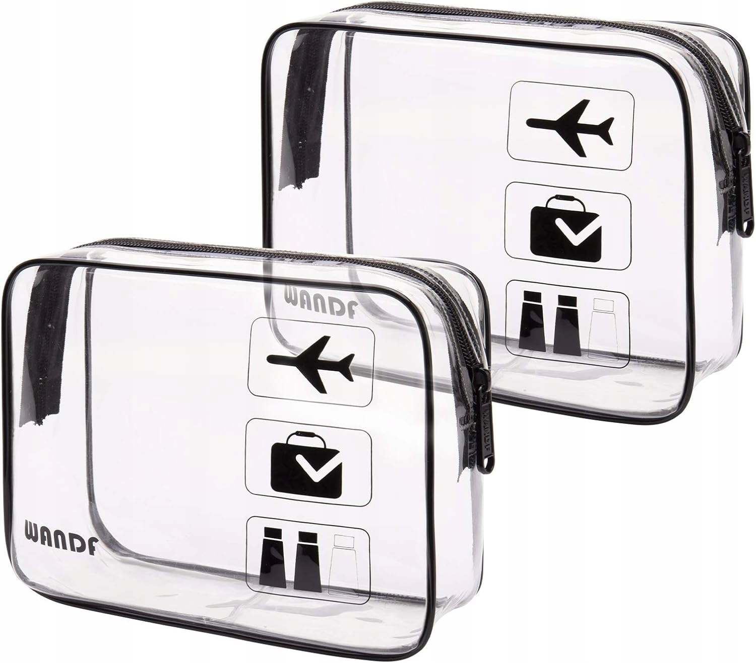 Przezroczysta Kosmetyczka Podróżna TSA 3-1-1 - Wodoodporna, Lekka 2 szt. - obrazek 6