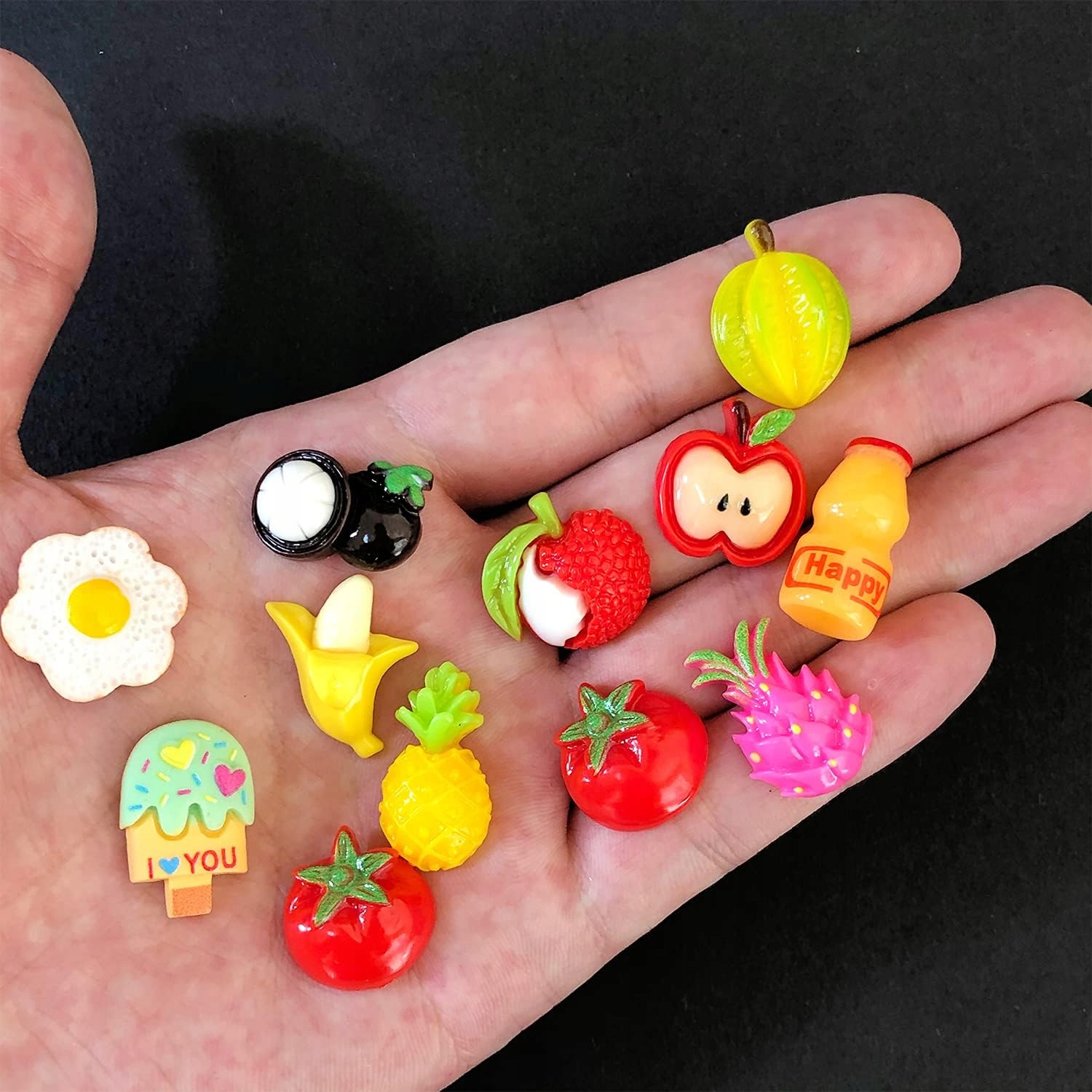 Miniatury spożywcze, napoje, żywica, dekoracje DIY 120 Sztuk - obrazek 4