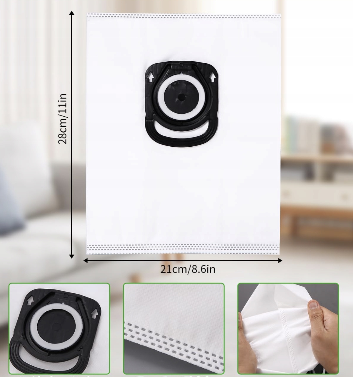 12 Worków Do Odkurzaczy Rowenta Hygiene+ ZR200520 ZR200720 RO64 - obrazek 3