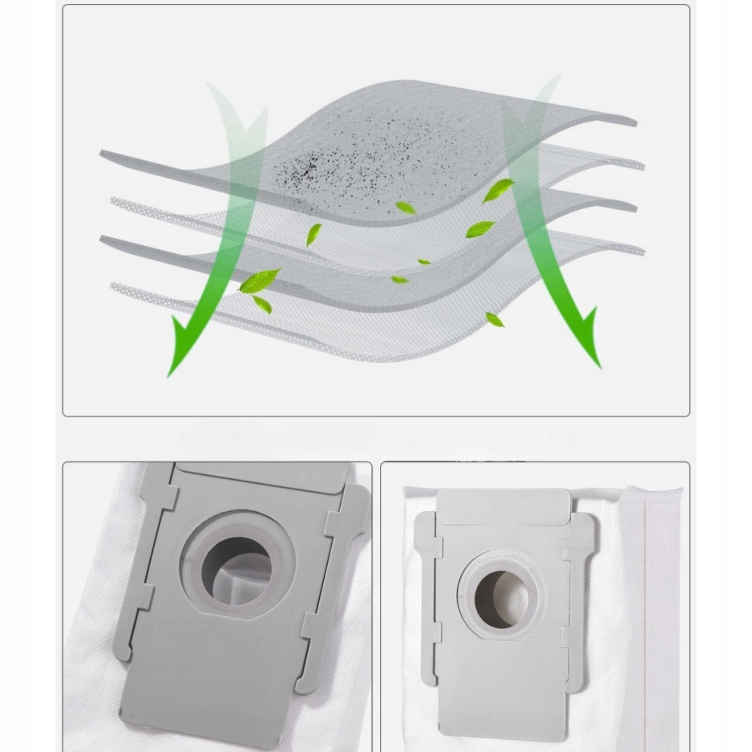 12 Worków do Odkurzacza iRobot i7, i7+, S9, J7 - Filtracja, Kompatybilność - obrazek 4