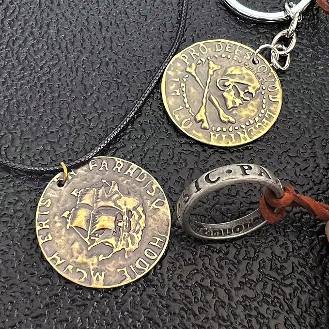 Zestaw 29 szt. biżuterii Drake naszyjnik, bransoletka, brelok styl hip-hop - obrazek 5