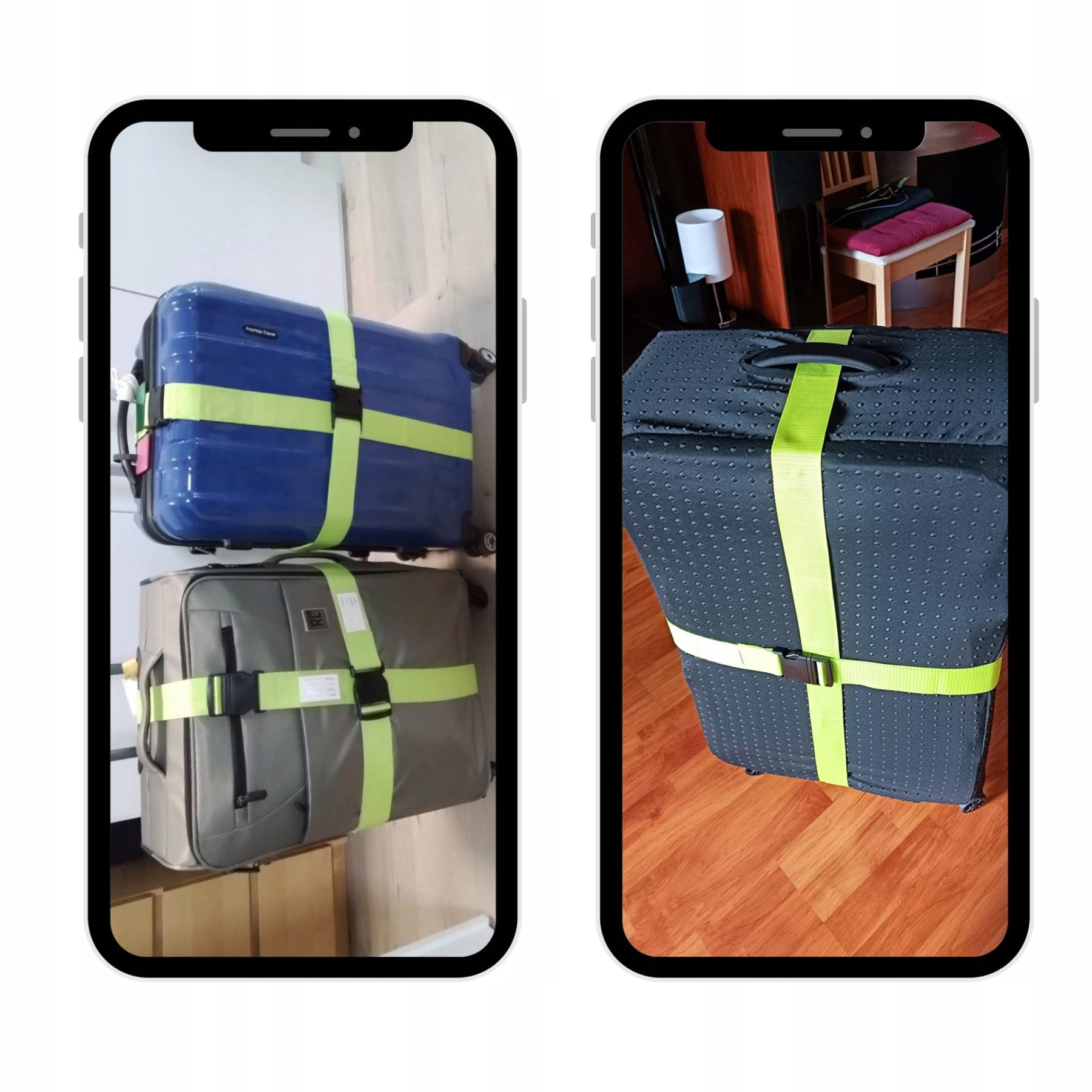 4x PAS BAGAŻOWY ZABEZPIECZAJĄCY DO WALIZEK SPINAJĄCY ZESTAW + 2 ETYKIETY - obrazek 9