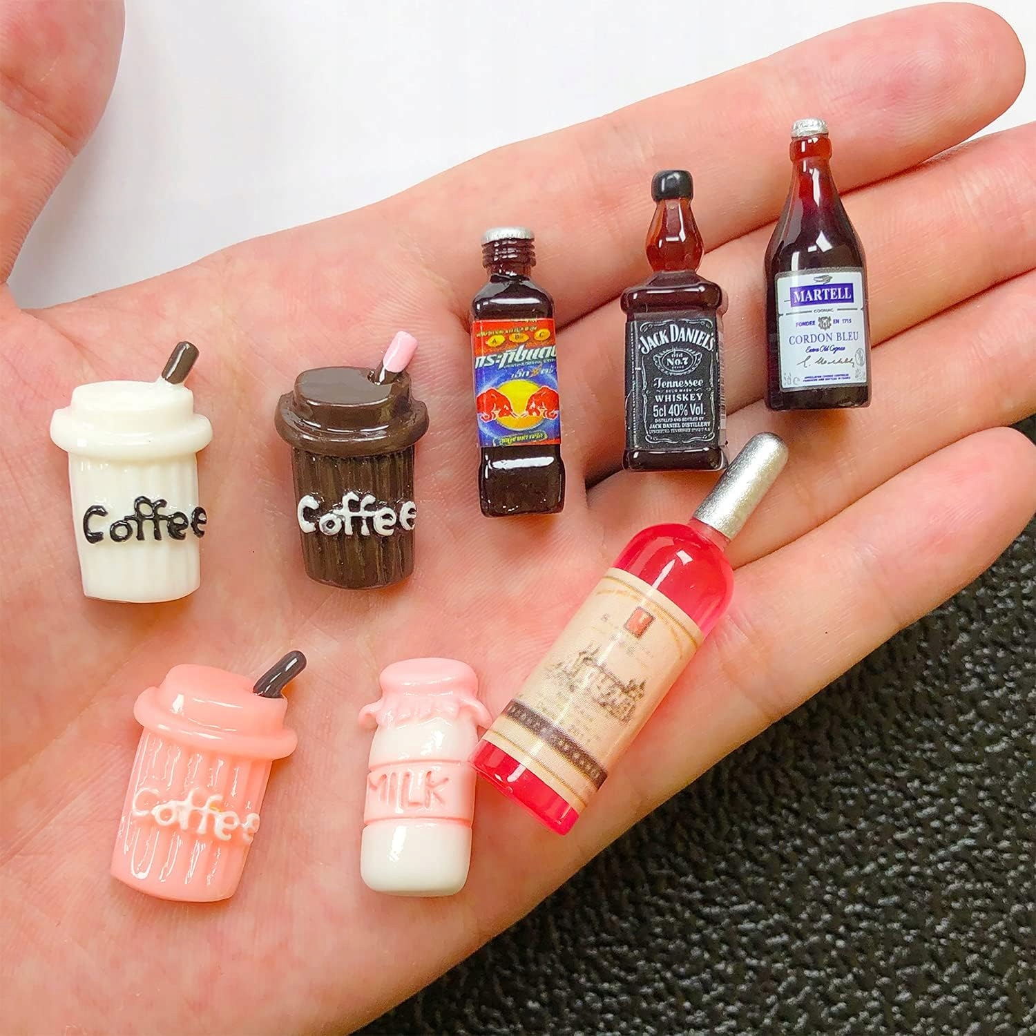 Miniatury spożywcze, napoje, żywica, dekoracje DIY 120 Sztuk - obrazek 3