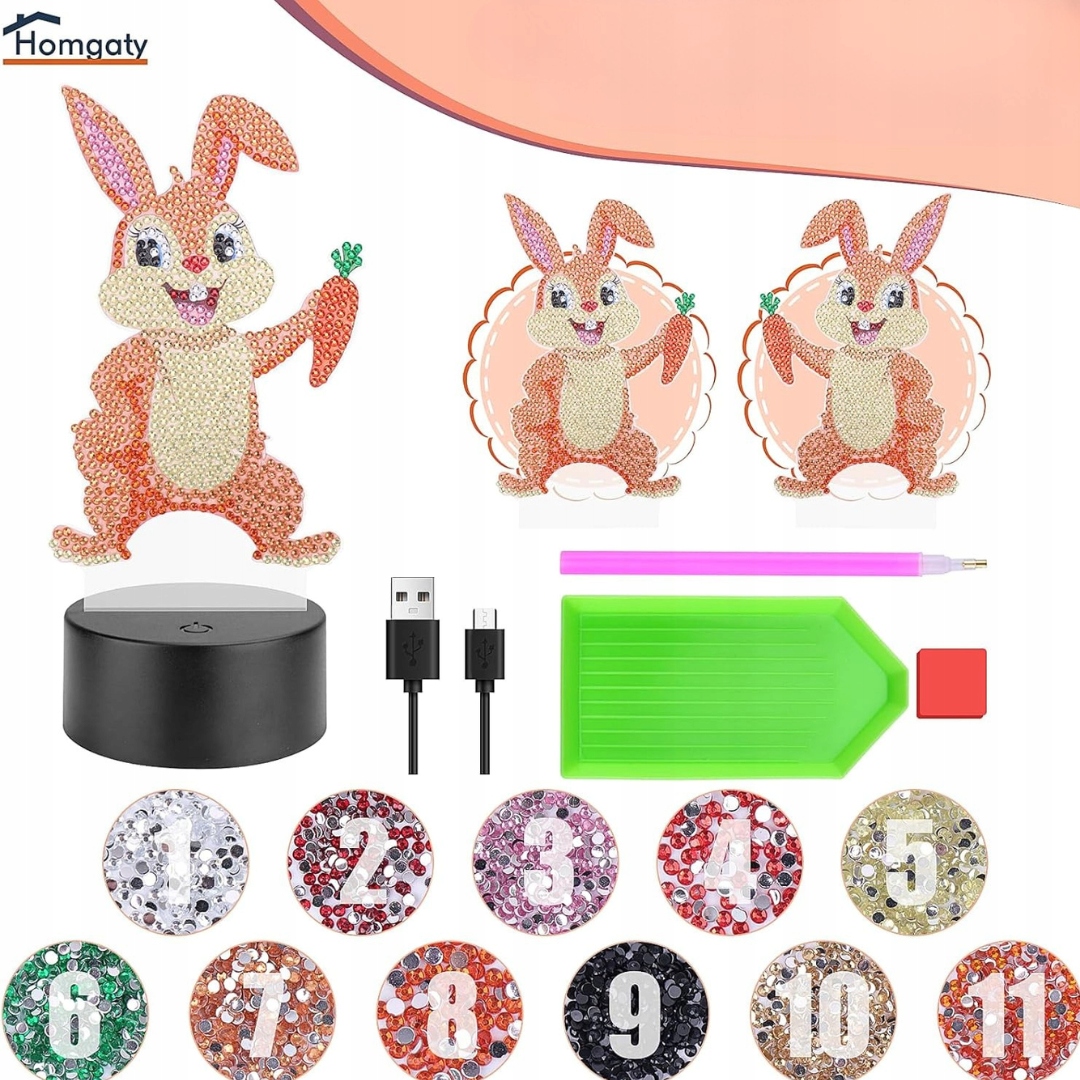 Homgaty Zestaw do Majsterkowania dla Dziewczynek 5-12 Lat Lampka Nocna LED - obrazek 12