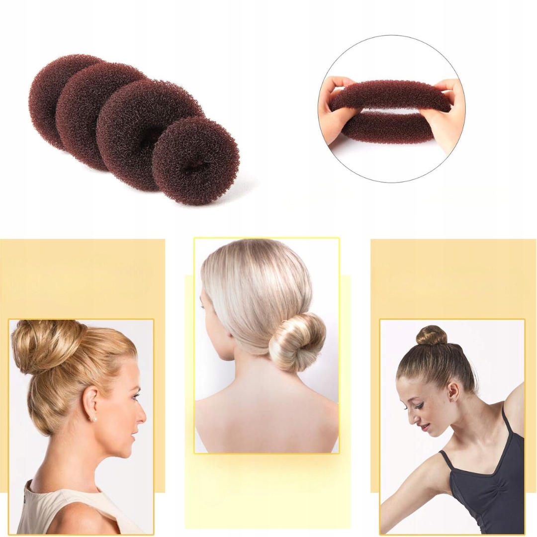 ZESTAW DO ROBIENIA KOKÓW | ELASTYCZNE GUMKI DO WŁÓSÓW | SPINKI | 32 SZT - obrazek 9