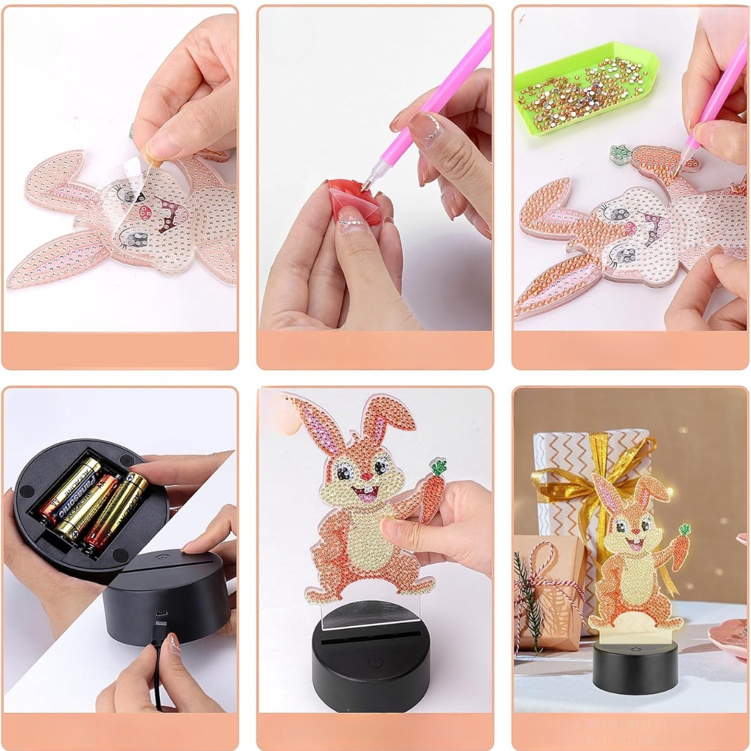 Homgaty Zestaw do Majsterkowania dla Dziewczynek 5-12 Lat Lampka Nocna LED - obrazek 11