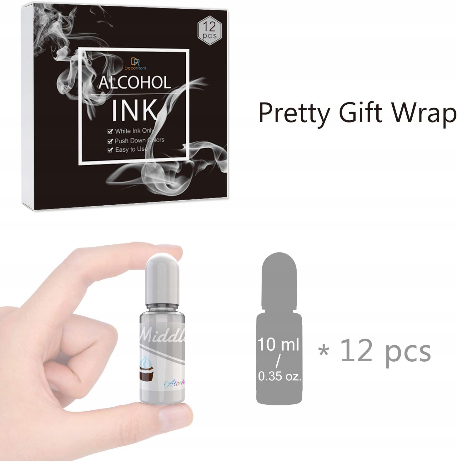 Zestaw Białego Tuszu Alkoholowego 120 ml - 2 Typy do Żywicy i Malarstwa - obrazek 7