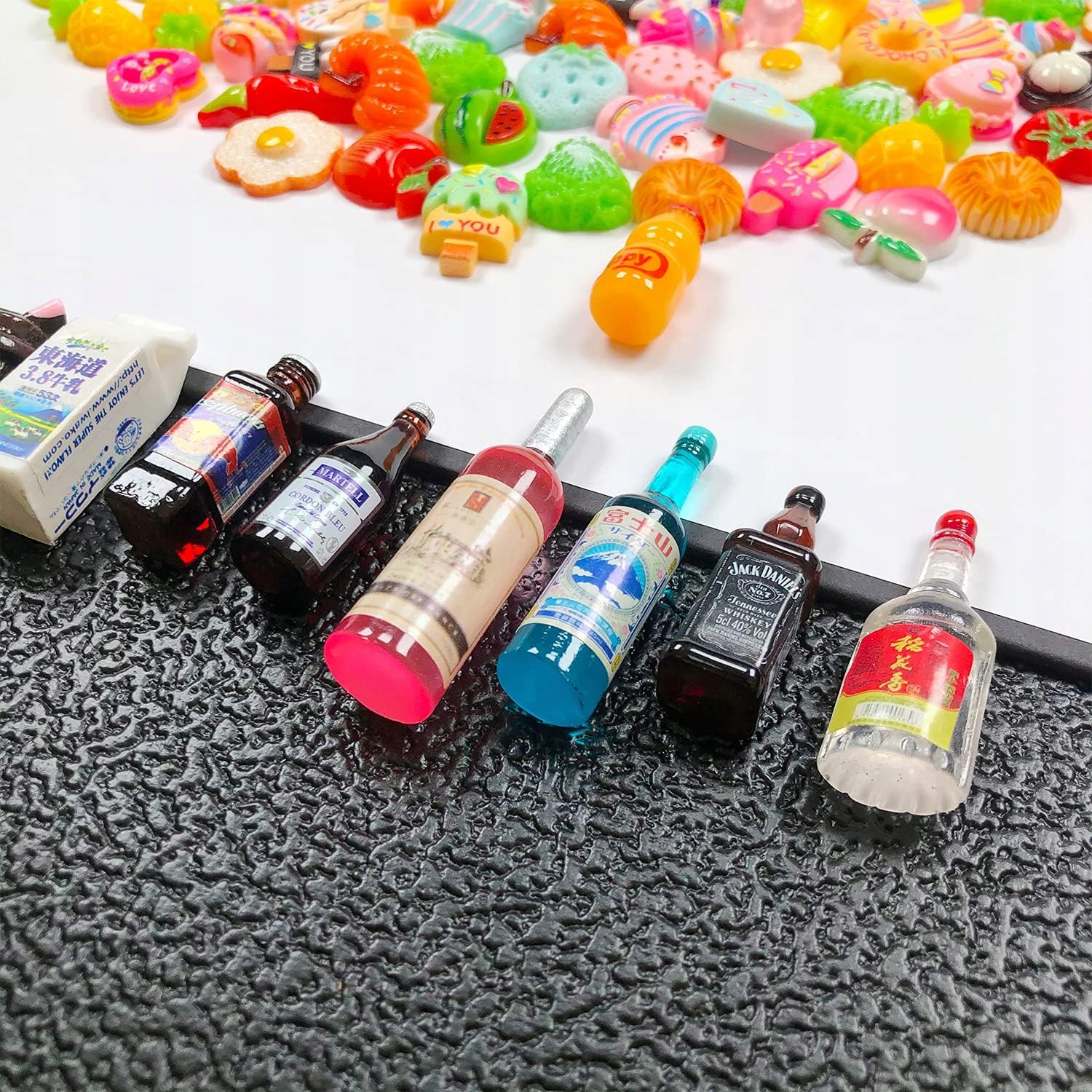 Miniatury spożywcze, napoje, żywica, dekoracje DIY 120 Sztuk - obrazek 6