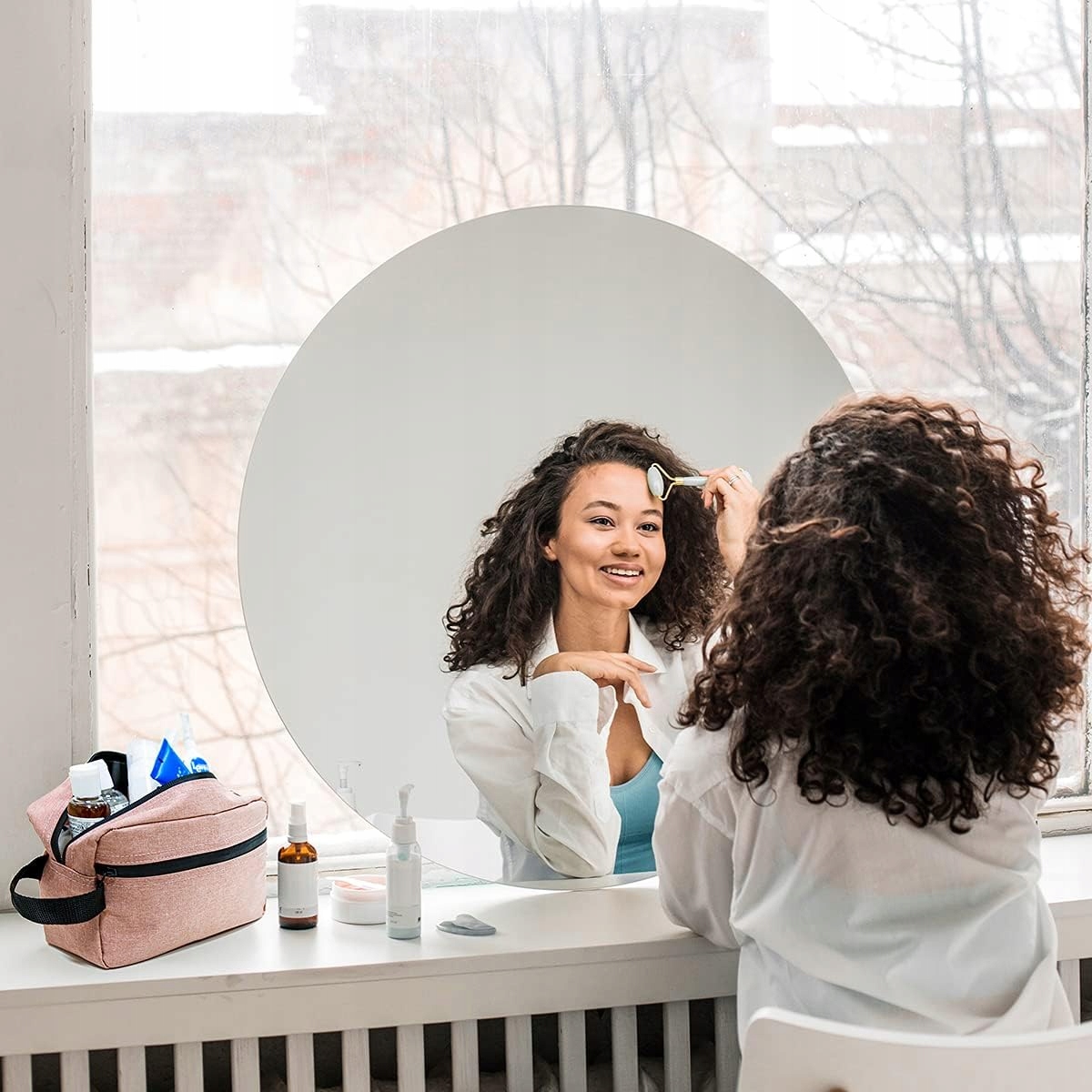 Podróżna Kosmetyczka - Wodoodporna, Pojemna i Stylowa Torba różowa podróżna - obrazek 4