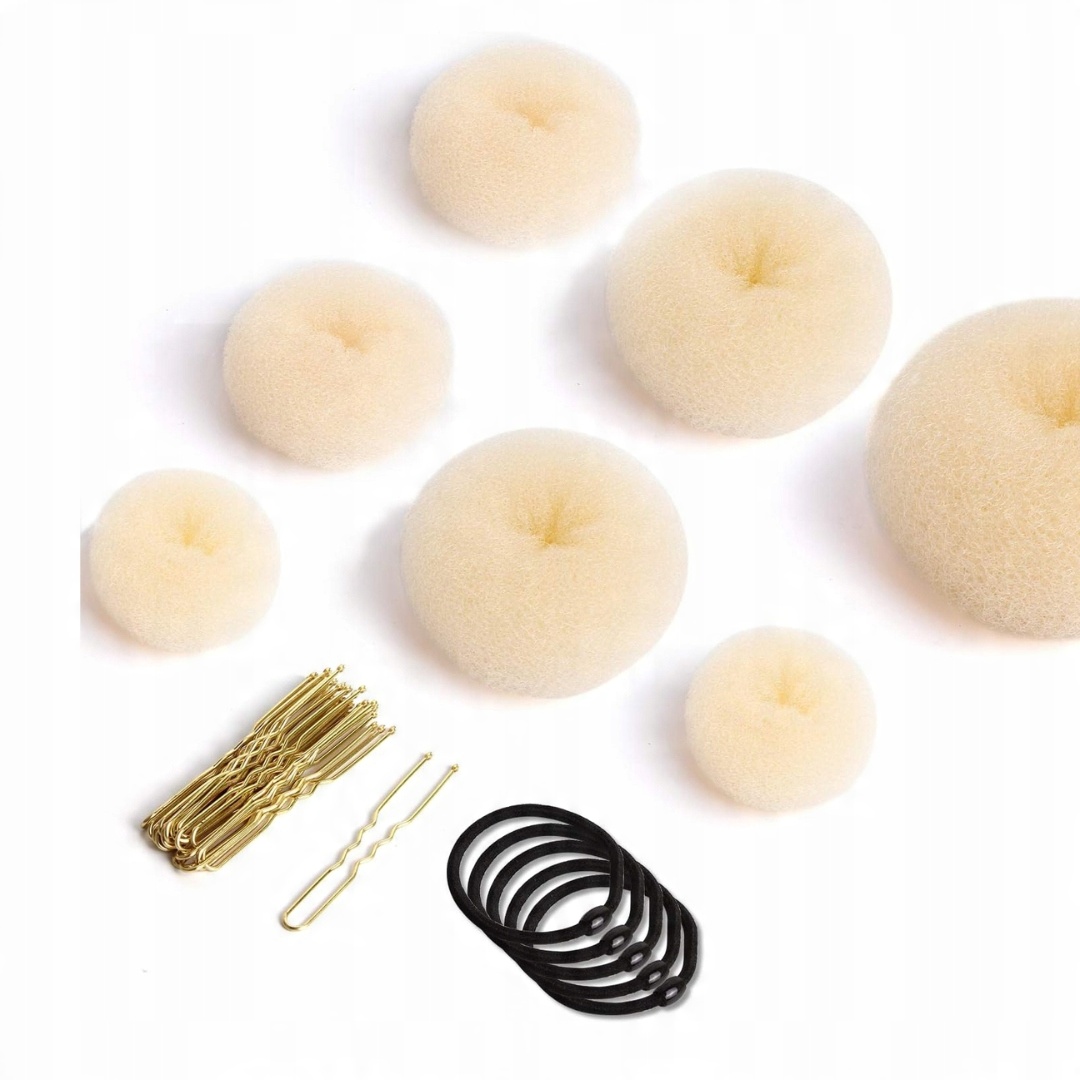 ZESTAW DO ROBIENIA KOKÓW | ELASTYCZNE GUMKI DO WŁOSÓW | SPINKI | 32 SZT - obrazek 12