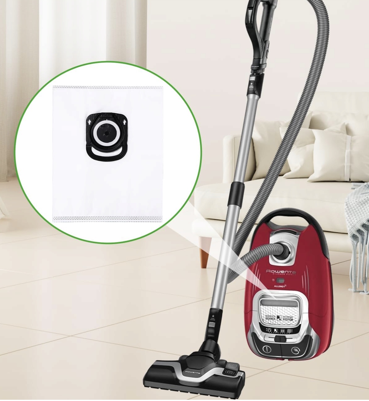 12 Worków Do Odkurzaczy Rowenta Hygiene+ ZR200520 ZR200720 RO64 - obrazek 6