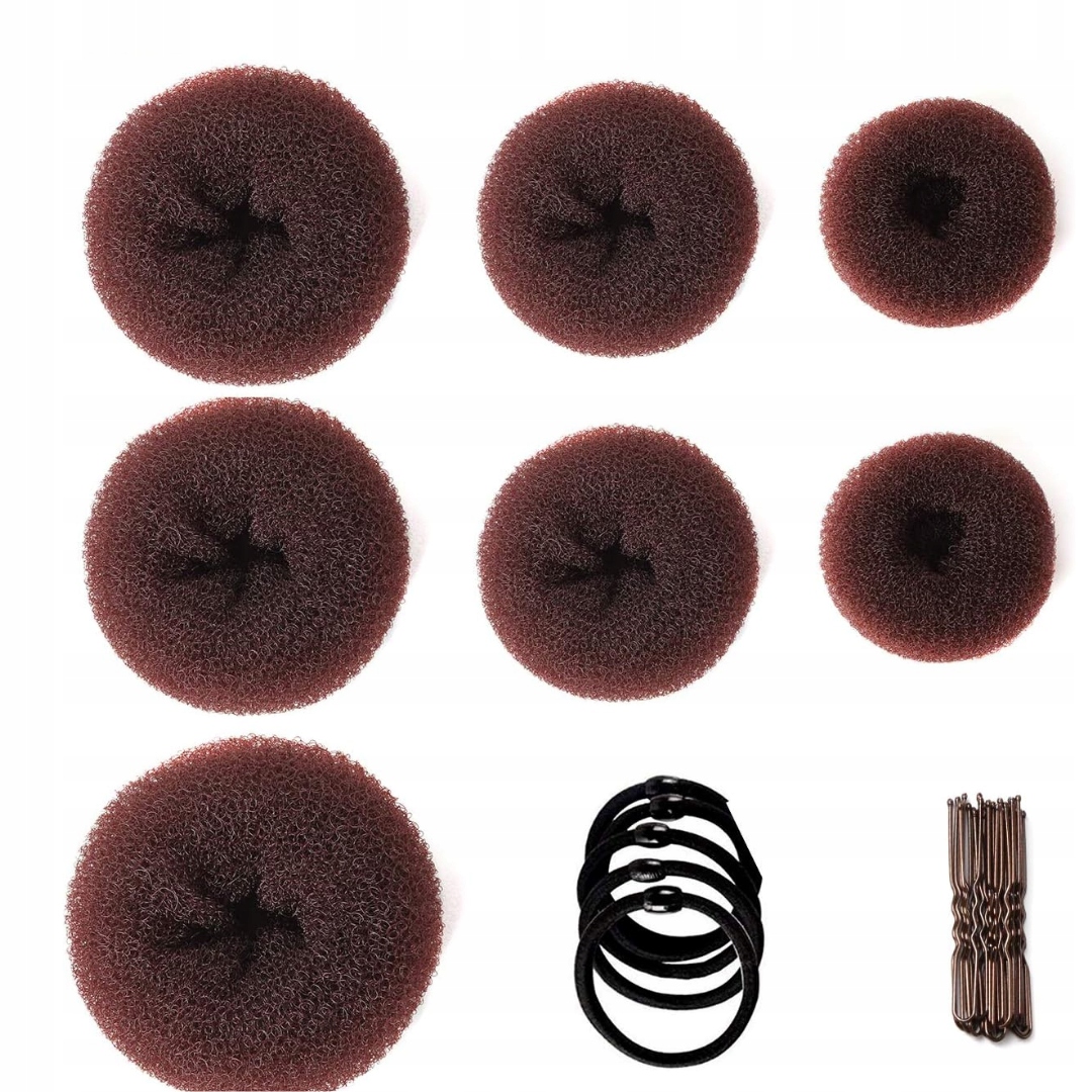 ZESTAW DO ROBIENIA KOKÓW | ELASTYCZNE GUMKI DO WŁÓSÓW | SPINKI | 32 SZT - obrazek 7