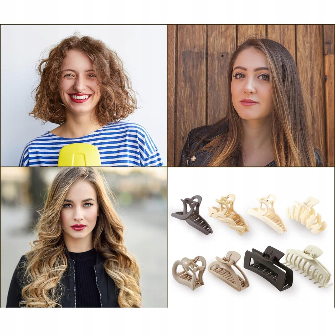 SPINKI DO GRUBYCH WŁOSÓW | ANTYPOŚLIZGOWE ZACISKI| DLA KOBIET| 8SZT - obrazek 7