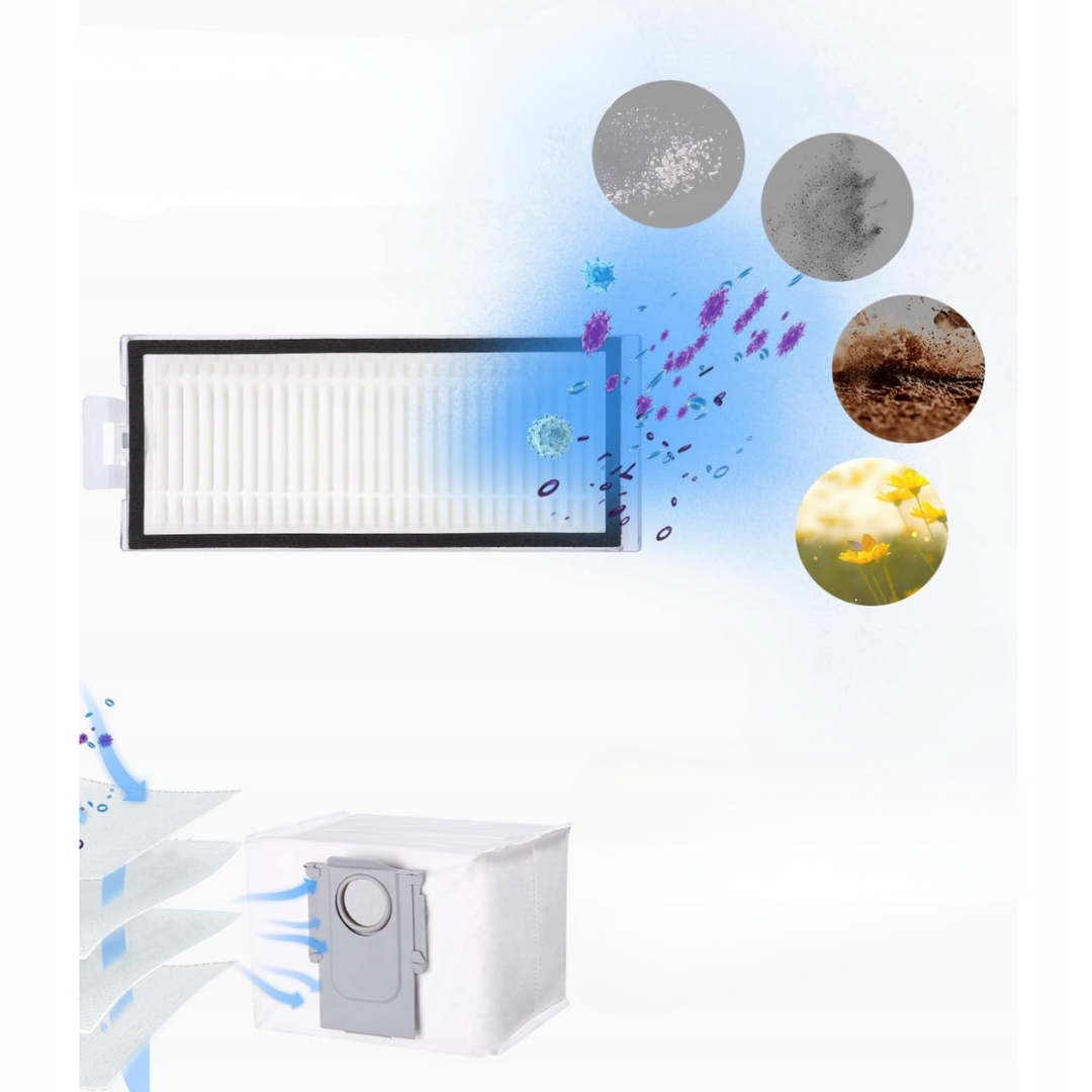 Akcesoria do Roborock Q8 Max+/Q8 Max/Q5 Szczotki, filtry, ściereczki, worki - obrazek 4