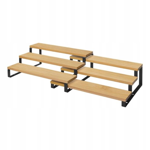 STOJAK NA PRZYPRAWY ORGANIZER PRZYPRAWNIK REGAŁ PÓŁKA ZESTW 2 SZT. CZARNY