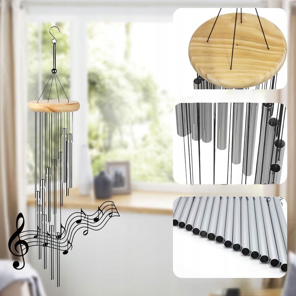 59 CM | DZWONKI WIETRZNE OGRODOWE Z METALOWYMI RURKAMI | DZWONEK WIETRZNY - obrazek 6