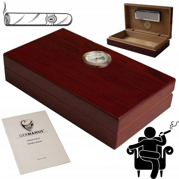 Pudełko na cygara | HIGROMETR | Nawilżacz| HUMIDOR