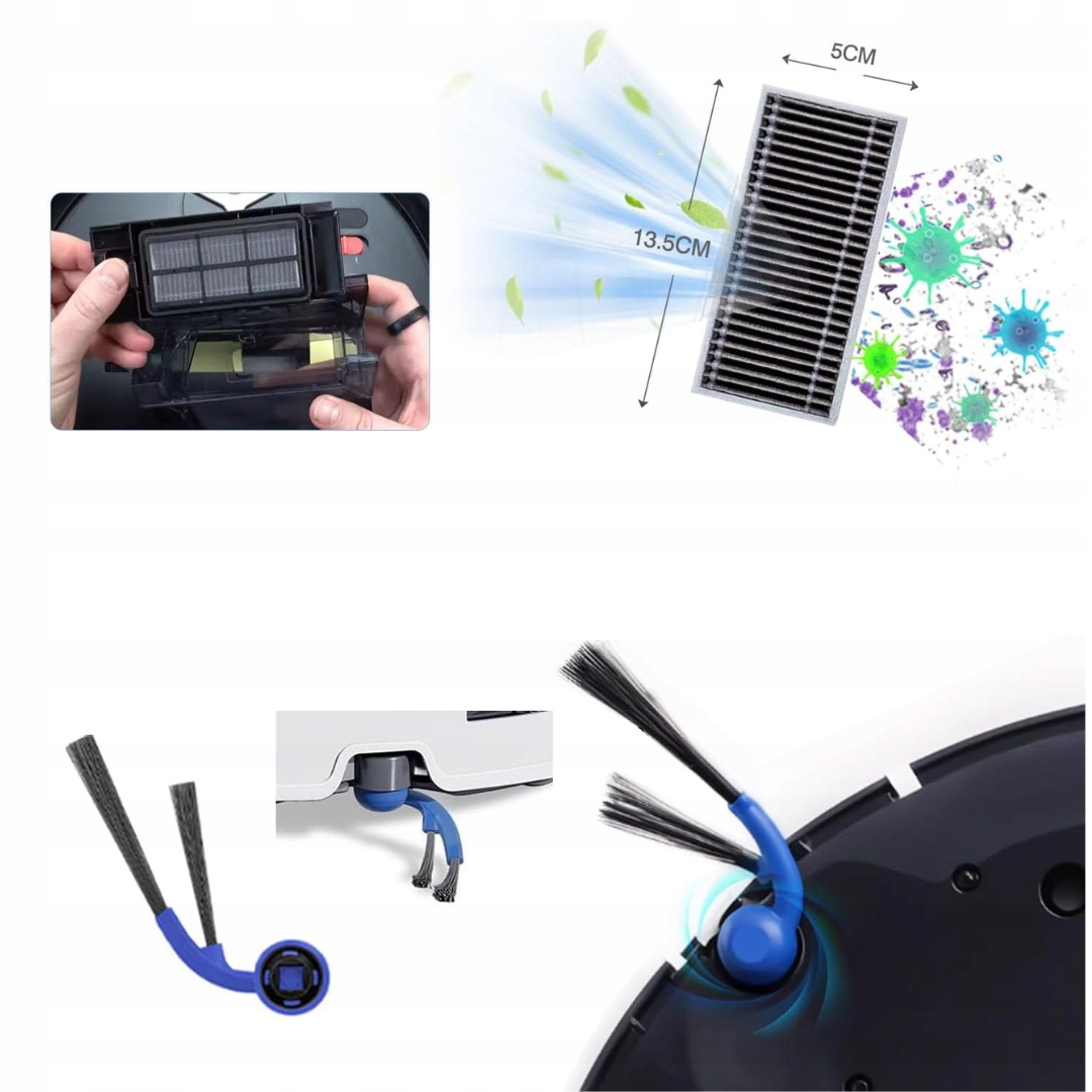 Zestaw akcesoriów do Ecovacs Deebot T80Omni szczotki worki filtry mop 15szt - obrazek 5