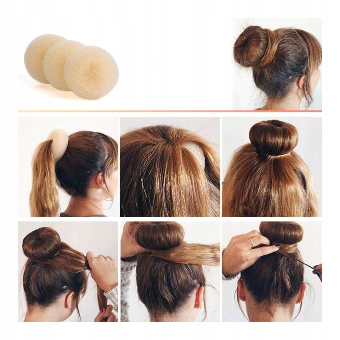 ZESTAW DO ROBIENIA KOKÓW | ELASTYCZNE GUMKI DO WŁOSÓW | SPINKI | 32 SZT - obrazek 5