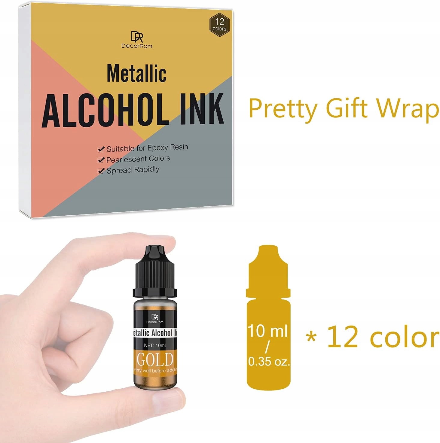 12 szt. METALICZNE DO ŻYWICY EPOKSYDOWEJ | BARWNIKI DO ŻYWIC UV | 12 x 10ml - obrazek 7