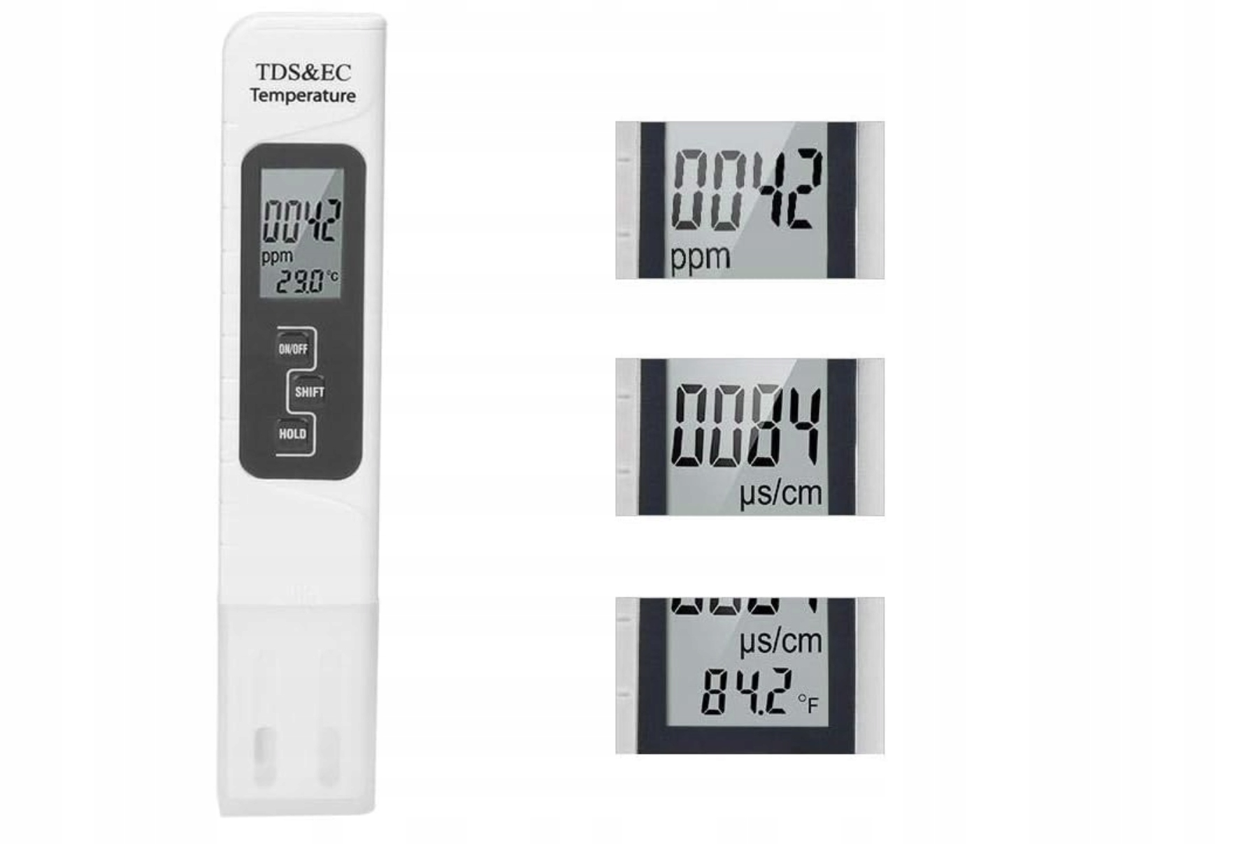 Tester jakości wody 3w1: TDS, przewodność, temperatura do domu i przemysłu - obrazek 5