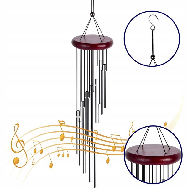 DZWONKI WIETRZNE OGRODOWE Z METALOWYMI RURKAMI DZWONEK WIETRZNY 58 cm