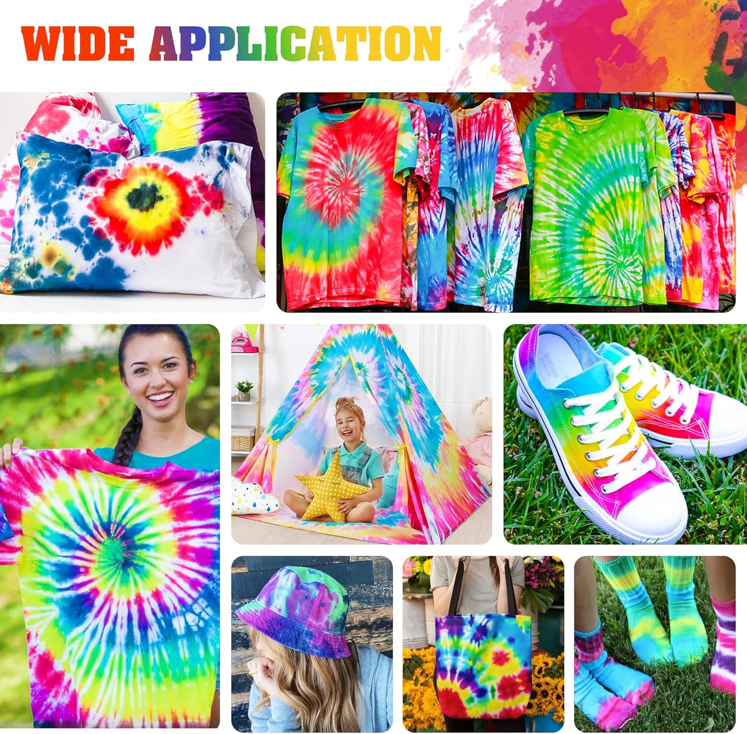 Kompletny Zestaw Farb Tekstylnych 40 Kolorów DIY Rękodzieło Ubrania 40x30ml - obrazek 6