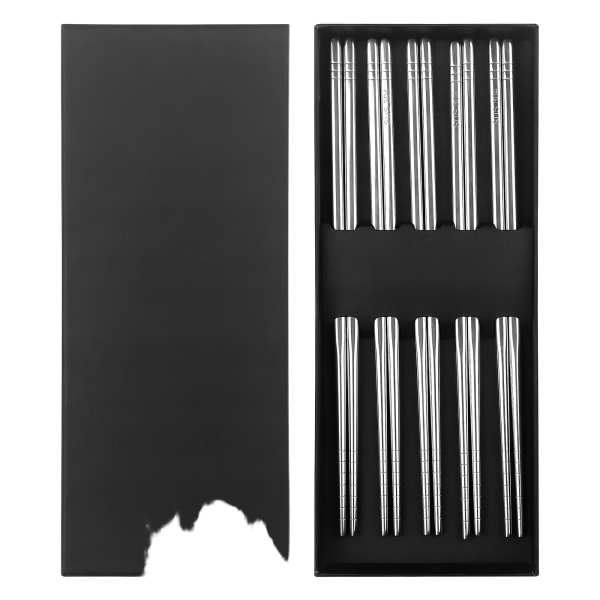 5 par Pałeczki ze stali nierdzewnej 304 szare, można myć w zmywarce