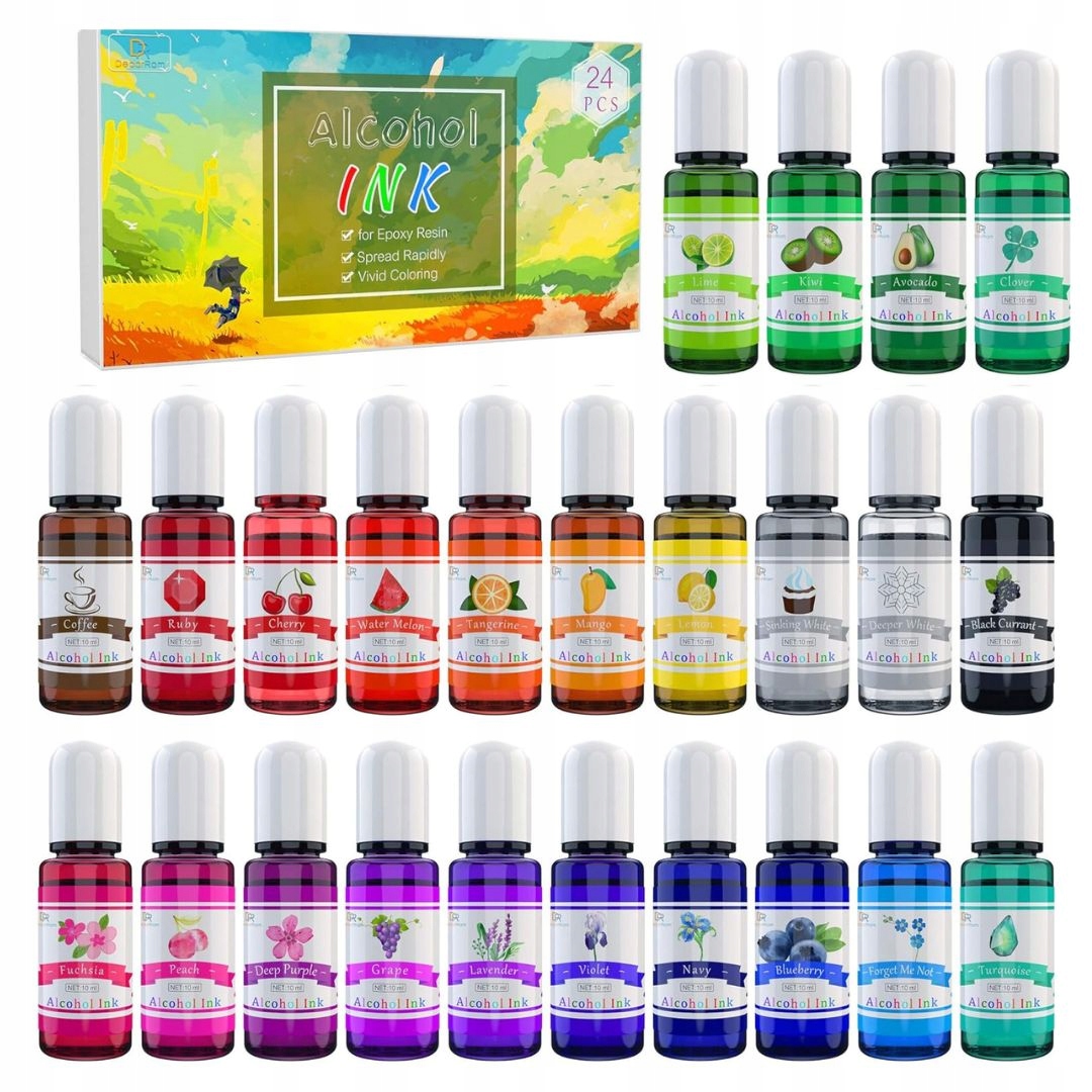 24 szt. BARWNIK DO ŻYWICY EPOKSYDOWEJ | BARWNIKI ALKOHOL | 24 x 10ml - obrazek 10